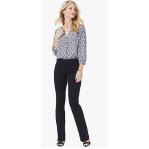NYDJ Womens 2P Petite Barbara Bootcut Jeans Flare Black
